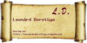 Leonárd Dorottya névjegykártya
